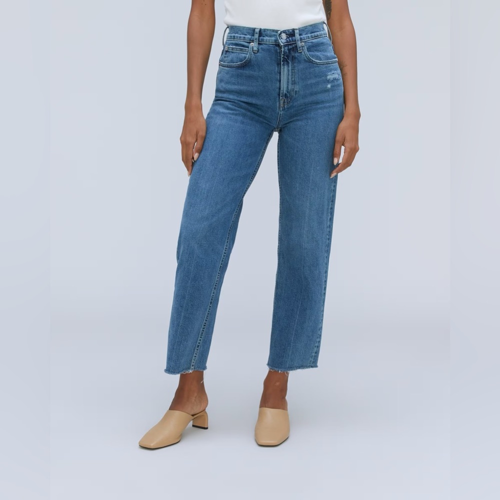 Everlane Way High Jean in Distressed